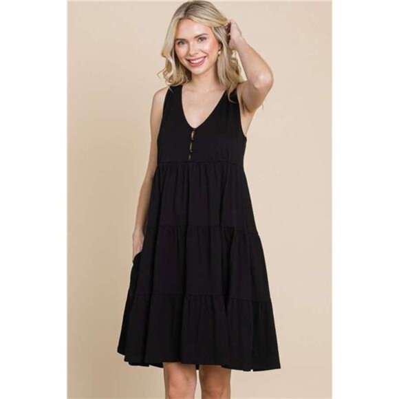 NWT‎ Culture Code Racerback Tiered Tank Dress - Picture 4 of 4